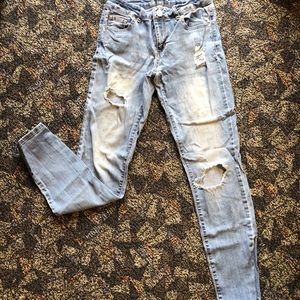 Distressed jeans